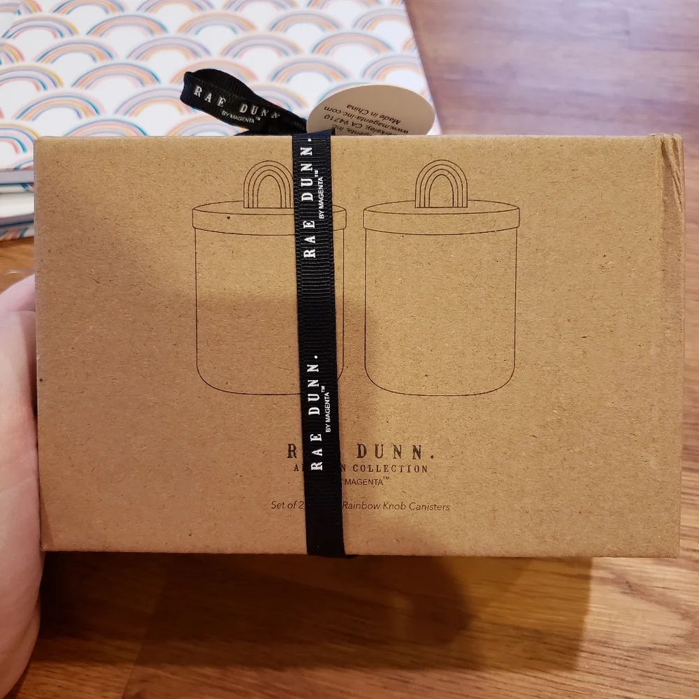 Rae Dunn Small Rainbow Knob Canister Set - Picture 8 of 8